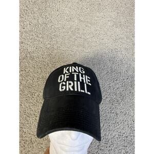 Target Hat Cap Strap Back Mens One Size Black KING OF THE GRILL Embroidered